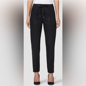 XS Hudson Black Coated Women’s Utility Jogger with Zipper Hem